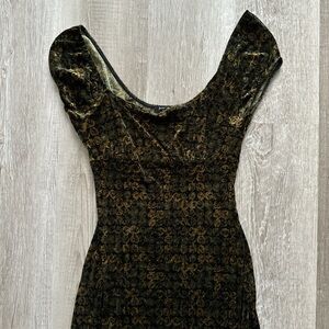 Vintage Velvet Milkmaid Betsey Johnson Dress